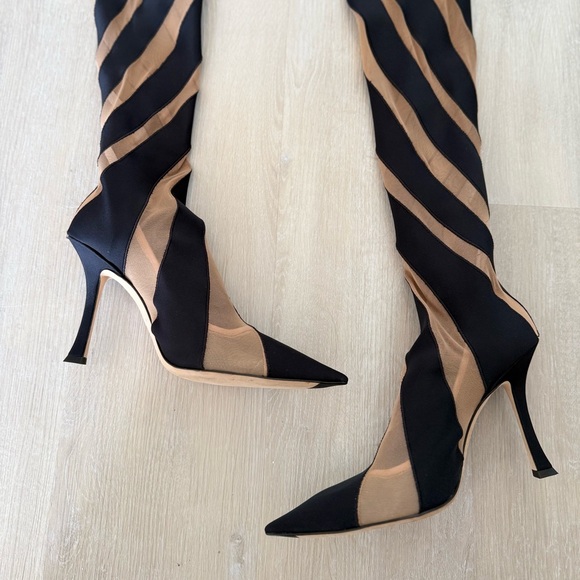 New JIMMY CHOO x Mugler over-the-knee sock boots 39 - Picture 9 of 12